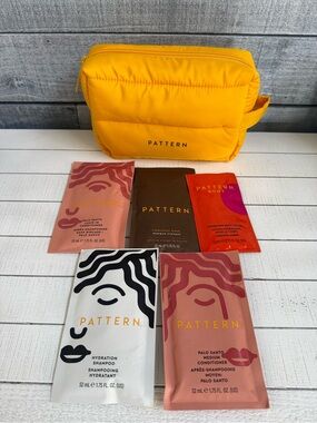 Pattern Women’s Hair Treatment & Mask Kit - Yellow Travel Pouch